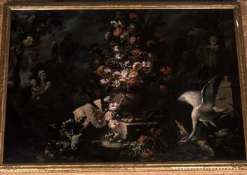 Still Life in a Landscape with a Female Figure